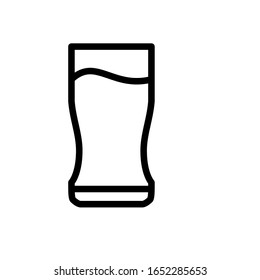 Beer glass icon designed in line style