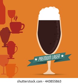 Beer glass icon. Drink and beverage design. Vector graphic