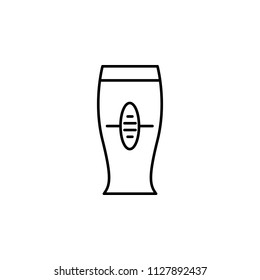 beer glass icon. Element of drinks icon for mobile concept and web apps. Thin line beer glass icon can be used for web and mobile. Premium icon on white background