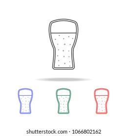 Beer glass icon. Elements of fast food multi colored line icons. Premium quality graphic design icon. Simple icon for websites, web design, mobile app, info graphics on white background