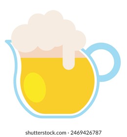Beer glass icon Flat design Vector illustration