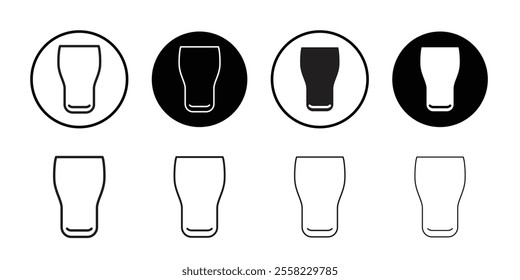 Beer glass icon Flat line illustration