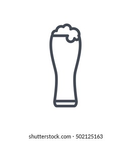 Beer Glass Icon Food Outlined Beverage Alcohol