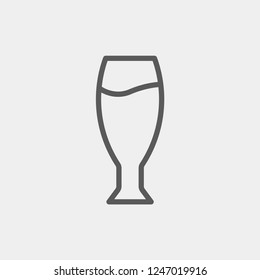 Beer glass icon isolated on background. Beverage symbol modern, simple, vector, icon for website design, mobile app, ui. Vector Illustration