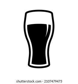 beer glass icon isolated on white background