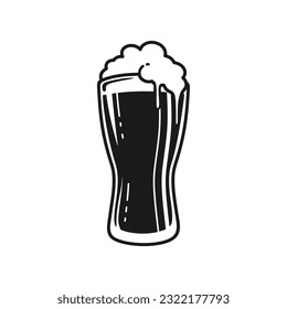 Beer glass icon isolated on white background