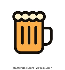 beer glass icon logo symbol vector flat design isolated white background