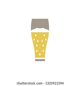 beer glass icon logo vector design element