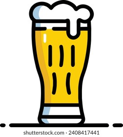 beer glass icon modern style vector