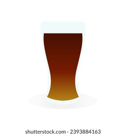 beer glass icon on a white background, vector illustration