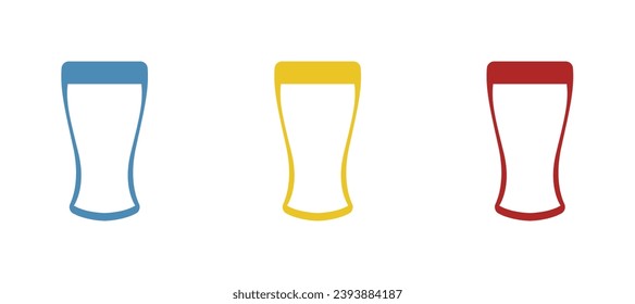 beer glass icon on a white background, vector illustration