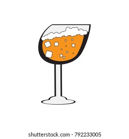 Beer glass icon on a white background, Vector illustration