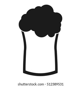 Beer glass icon. Pub alcohol bar brewery and drink theme. Isolated design. Vector illustration