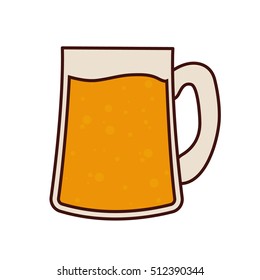 Beer glass icon. Pub alcohol bar brewery and drink theme. Isolated design. Vector illustration