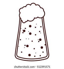 Beer glass icon. Pub alcohol bar brewery and drink theme. Isolated design. Vector illustration