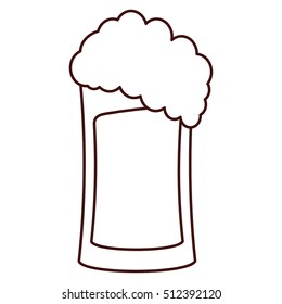 Beer glass icon. Pub alcohol bar brewery and drink theme. Isolated design. Vector illustration