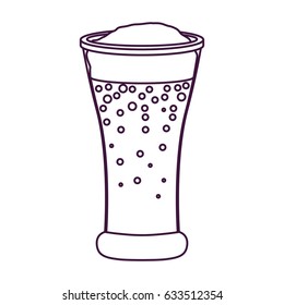 Beer glass icon. Pub alcohol bar brewery and drink theme. Isolated design. Vector illustration