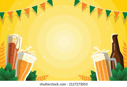 Beer glass icon seamless background pattern, vector illustration