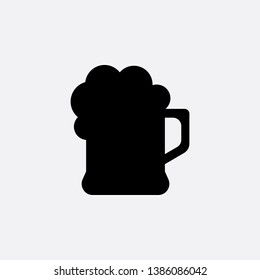 beer glass icon sign signifier vector