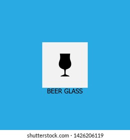beer glass icon sign signifier vector