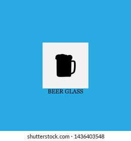 beer glass icon sign signifier vector