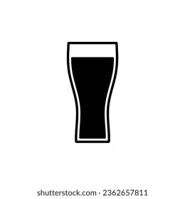 beer  glass icon, silhouette of beer glass 