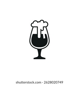 Beer glass icon. Simple Beer glass icon for social media, app and web design. Vector illustration.
