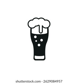 Beer glass icon. Simple Beer glass icon for social media, app and web design. Vector illustration.
