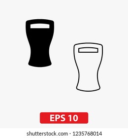 Beer glass icon. Vector