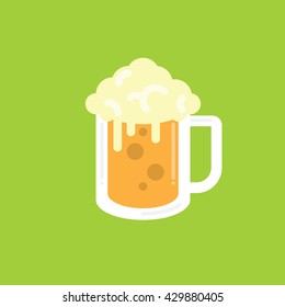 Beer Glass Icon Vector