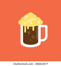 Beer Glass Icon Vector