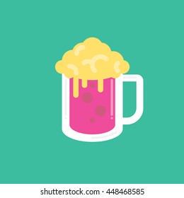 Beer Glass Icon Vector