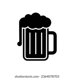 beer glass icon vector design template simple and clean