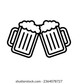 beer glass icon vector design template simple and clean