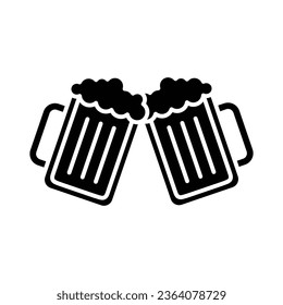 beer glass icon vector design template simple and clean