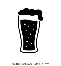 beer glass icon vector design template simple and clean