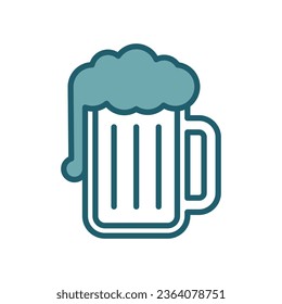 beer glass icon vector design template simple and clean