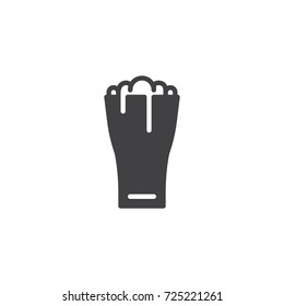Beer glass icon vector, filled flat sign, solid pictogram isolated on white. Symbol, logo illustration.