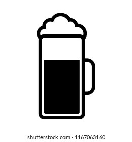 Beer glass icon vector illustration