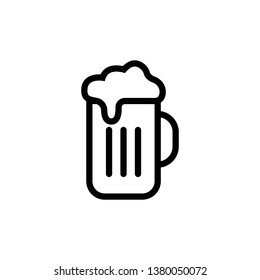 Beer Glass Icon Vector Illustration