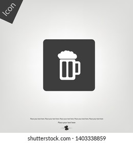 Beer glass icon. Vector illustration sign