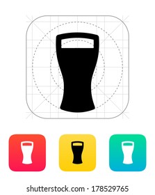 Beer glass icon. Vector illustration.
