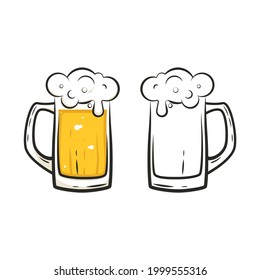 Beer glass icon vector illustration