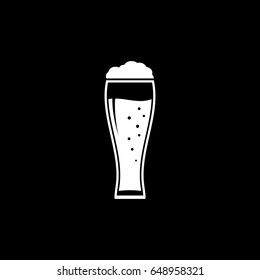 Beer glass icon. Vector illustration.