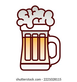 beer glass icon vector image with white background
