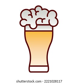 beer glass icon vector image with white background