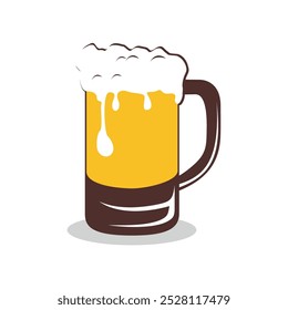 Beer Glass Icon Vector Logo Template Illustration Design