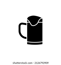 icono del cristal de cerveza en el vector. Logotipo