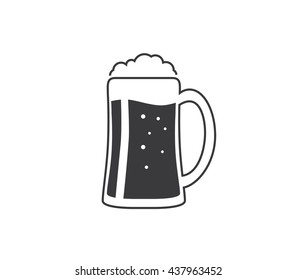Beer glass icon. Beer vector icon. Octoberfest icon.  