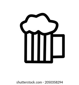 beer glass icon vector outline 